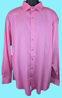 Alfani Mens Pink Long Sleeve Dress Shirt XL Regular Fit - Image 1 of 4