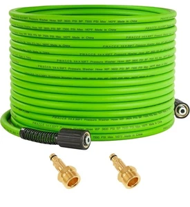 Pressure Washer Hose 50 FT x 1/4" Power Washer Hose Kink Resistant High-Press, - Picture 1 of 10