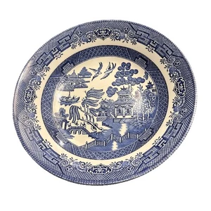 BOWL Granny Core Churchill Willow Blue SALAD SOUP England VINTAGE Replacement - Picture 1 of 5