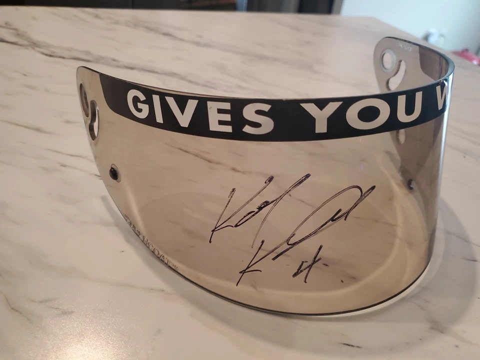 Kasey Kahne #4 Red Bull RACE USED Nascar HELMET Visor Autographed - Image 1 of 4
