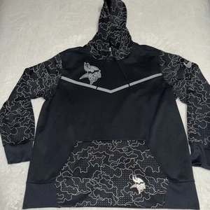 Minnesota Vikings Nike RFLCTV Chevron Pullover Hoodie Black Size XLarge - Picture 1 of 6