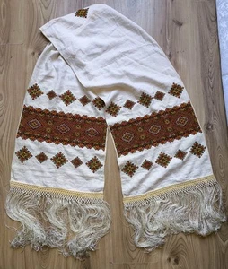 Vintage Ukrainian Hutsul national Towel Embroidery rushnyk hand made  - Picture 1 of 24