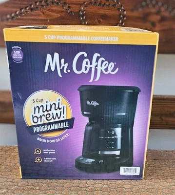 Mini Mr. Coffee 5-Cup Programmable Coffee Maker, 25 oz. Mini Brew New Unopened - Image 1 of 4