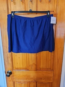 Croft&Barrow Swim Swimwear Tankini Bottom Swim Skirt Blue Stre Size 24W NWT $46 - Picture 1 of 15