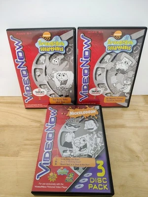 Video Ahora Lote De 3 2 Bob Esponja Doble Episodio 3 Juego De Discos Bastante Extraños Padres  Foto 1 de 4