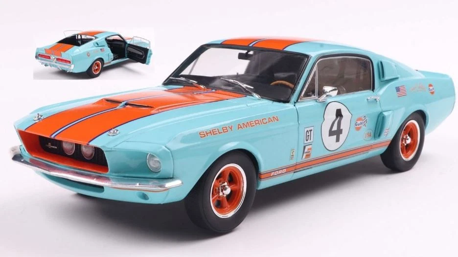 SHELBY MUSTANG GT 500 GUL RACING TRIBUTE 1967 1:18 S1802911 SOLIDO - Immagine 1 di 1