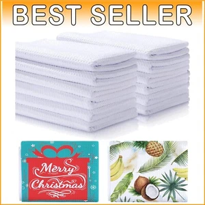 Fast-Drying Absorbent Microfiber Waffle Weave Tea Towels - Personalize with Love - Picture 1 of 9