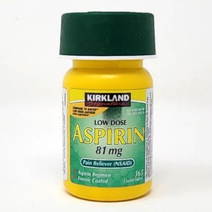 Kirkland Signature Low Dose Aspirin 81mg 365 Tablets 1 Bottle Exp: 10/25