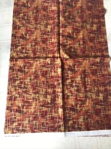 1/3 Yd Quilting Fabric Nature's Brilliance Red Gold Cross Hatch Robert Kaufman  - Picture 1 of 3