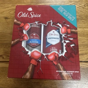 Old Spice Odor Blocker Anti-perspirant & Deodorant Spray & Whitewater Shower Gel - Picture 1 of 2