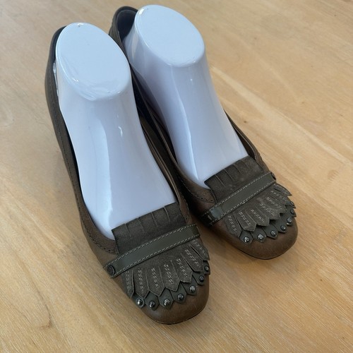 TOD’S Mocassini da donna Tods taglia 41 marroni in pelle Kiltie Noah Moc tacco nero