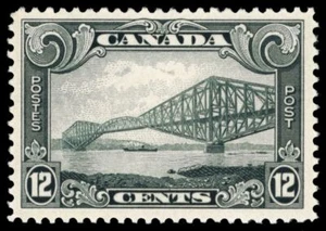 Canada Stamp #156 - Quebec Bridge (1929) 12¢ (GRADE VF-MLH) - Picture 1 of 1