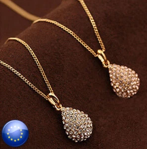 COLGANTE COLLAR GOTA BRILLANTES MODA MUJER PLATEADO DORADO PLATA ORO CADENA JOYA - Bild 1 von 7