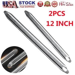 2pc Heavy Duty Iron Tire Levers Spoons Tire Changing Spoon Kit For Car Bicycles - Picture 1 of 4