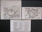 1708 Plan De Perpignan 2 Maps Sanson Jaillot Mortier Pyrenees Orientale
