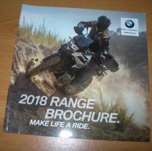 BMW Motorrad Motorcycle Range UK Sales Brochure (2018), Inc HP4 S1000rr, R1200RS - Picture 1 of 3