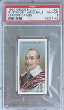 GUSTAVUS II (ALDOLPHUS) 1924 Ogden’s Leaders Of Men #21 PSA 8 NM-MT