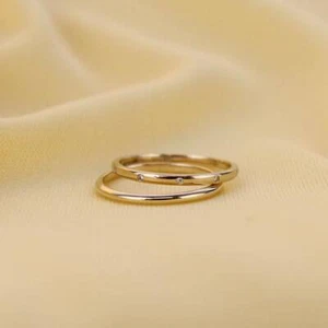 14k Gold Diamond Ring, Stacking Ring, Wedding Band - Picture 1 of 5