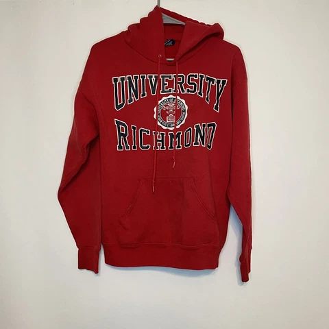 Vintage University Of Richmond Size L JanSport Pullover Hoodie Red Sweatshirt Cover
