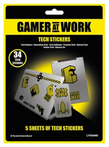 GAMER AT WORK TECH STICKERS PACK (34) NEW 100% OFFICIAL MERCH - Picture 1 of 1