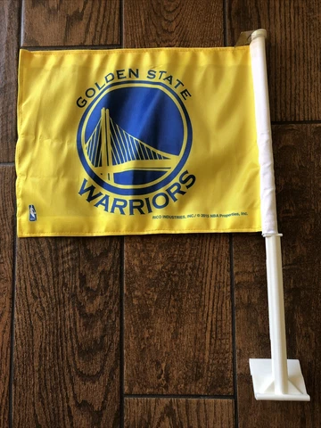 NEW Golden State Warriors CAR FLAG Yellow NBA Official License Cover