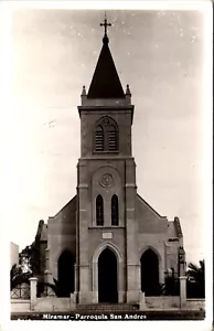 Miramar Parroguia San Andres Argentina RPPC - Picture 1 of 2