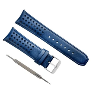 23MM BLUE ANGELS LEATHER STRAP WATCH BAND FOR CITIZEN AT8020-03L SPRING BAR REMO - Picture 1 of 6