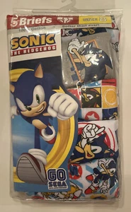 NEW Sonic The Hedgehog Boys Briefs Size 8 100% Cotton Comfort 5 pack - Picture 1 of 6