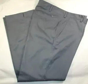 NIKE GOLF Gray Polyester Golf Pants~Men's 36x30~Flat Front~EUC! - Picture 1 of 8