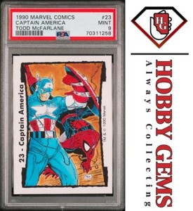 SPIDER-MAN CAPTAIN AMERICA PSA 9 1990 Marvel Comic Images Todd McFarlane #23