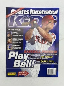 2003 Sports Illustrated For Kids April Jim Thome : Card Sheet Newsstand HG - Imagen 1 de 5