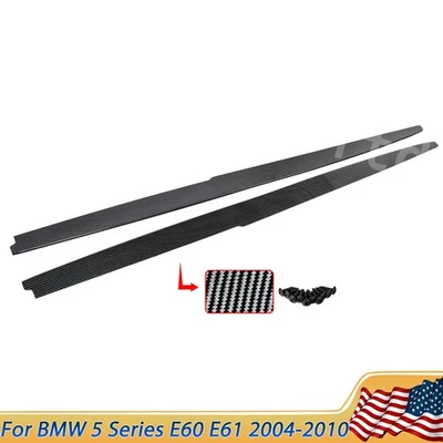 For 2004-10 BMW E60 E61 M5 Side Skirt Extension Splitter Lip Carbon Fiber Color Foto 1 de 4