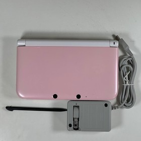 Nintendo 3DS XL LL Pink & White Console w/ Accessories - USA Seller