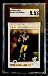 2004 Topps Chrome Ben Roethlisberger #166 SGC 8.5 NM Mint+ Rookie RC Steelers - Bild 1 von 2