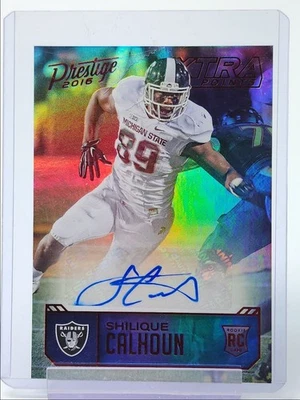 SHILIQUE CALHOUN 2016 PRESTIGE DRAFT ROOKIE XTRA POINTS RED RC AUTO Q0333 - Image 1 of 2