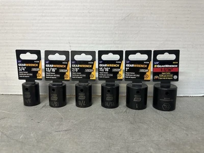 NEW GearWrench 1/2” 6pt Impact Socket 6pc. Sizes & PN In Description - Image 1 of 3