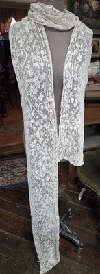 Painel de renda antigo - cachecol etc - Imagem 1 de 4