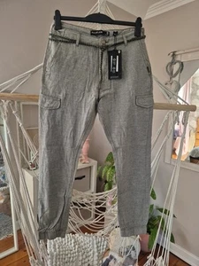 Indicode Herren Leinenhose Booth - Stoffhose Cargohose Sommerhose Taschen Neu - Bild 1 von 7