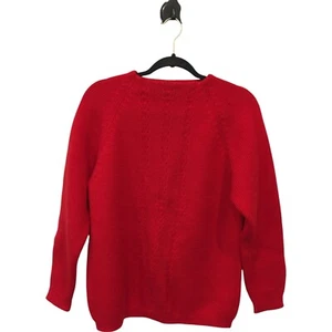 Strickpullover Wollpullover rot Damen handbestickt langarm österreichisch - Bild 1 von 7