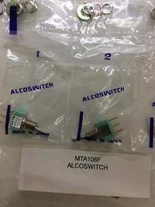 MTA106F ALCOSWITCH SWITCH TOGGLE SPDT 6A 125V PANEL MOUNT 2 PIECES - Picture 1 of 1