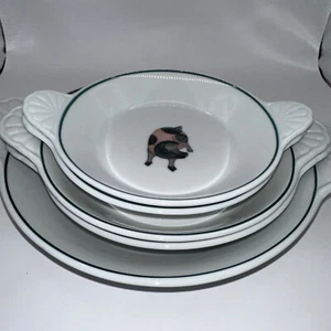 LIMOGES FRANKREICH ROCHARD SCHALEN "CUL NOIR" VON PAUL MARQUET 5ER SET ~ 3 GRÖßEN - Bild 1 von 11