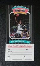 1988 1989 Police Diamond Shamrock Dallas Comegys Rookie w/ TAB San Antonio Spurs