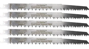 9-Inch Stainless Steel Frozen Meat Bone Cutting Saw Blades for Reciprocating 5Pc - Picture 1 of 9