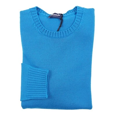 Drumohr Brighter Blue Extrafine Merino Wool Sweater M (Eu 50) NWT Foto 1 de 4