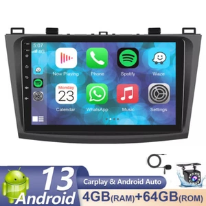 64GB For Mazda 3 2010-2013 Head Unit Android 13 Car WiFi Radio Sat Navi Carplay - Picture 1 of 21