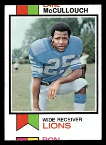 1973 Topps Earl McCullouch #248 casi nuevo Detroit Lions mal cortado - Imagen 1 de 2
