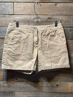 Pantalones cortos para mujer RuffHewn beige, talla 8, cuatro bolsillos, 100 % algodón. Foto 1 de 4