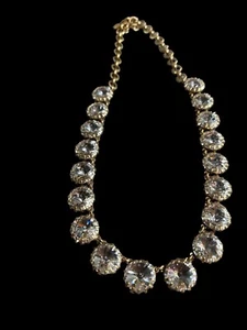 ~ Impresionante Collar de Estrás Champagne Vintage GRUESO ~ J CREW 18"" - Imagen 1 de 4