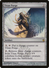 TITAN FORGE ~mtg EX/LP Mirrodin Besieged Rare x1