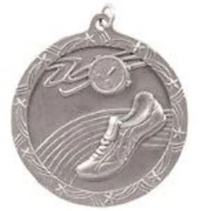 Silberne Schienenmedaille mit kostenlosem Band - geringer Versand #XM161 - Bild 1 von 2